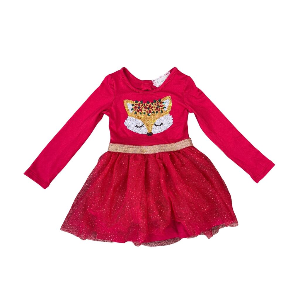 Btween Girls Fox Sequin Rainbow Dress US Girl's 2T New
